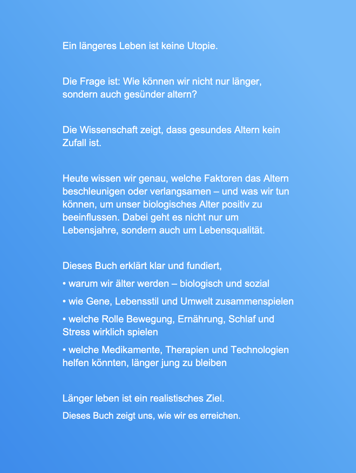 Rücken Länger leben